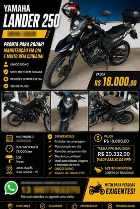 YAMAHA XTZ 250 LANDER YAMAHA XTZ 250 LANDER